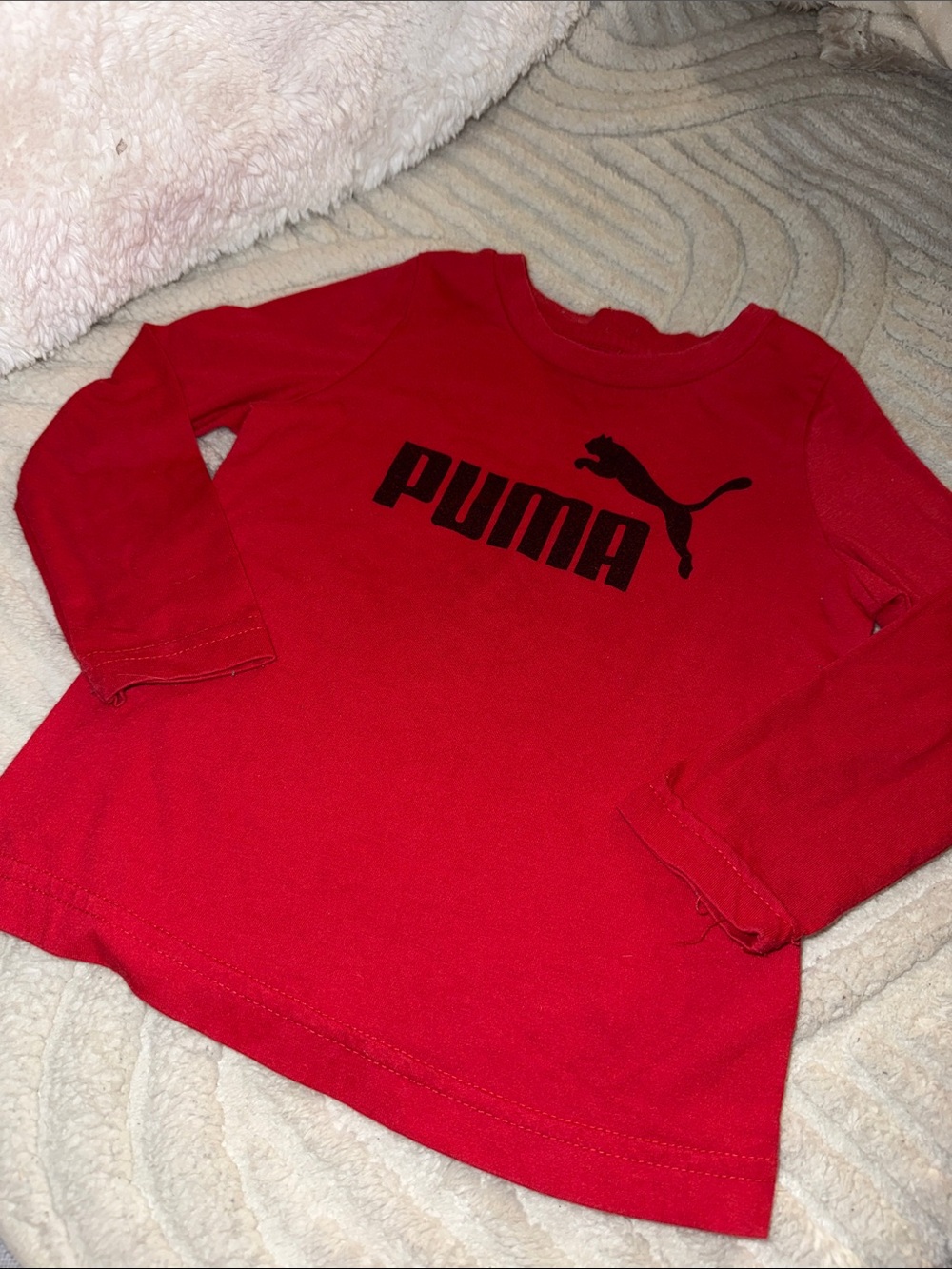 🎀 18-24m Puma boys Red Long-Sleeve Tee GUC